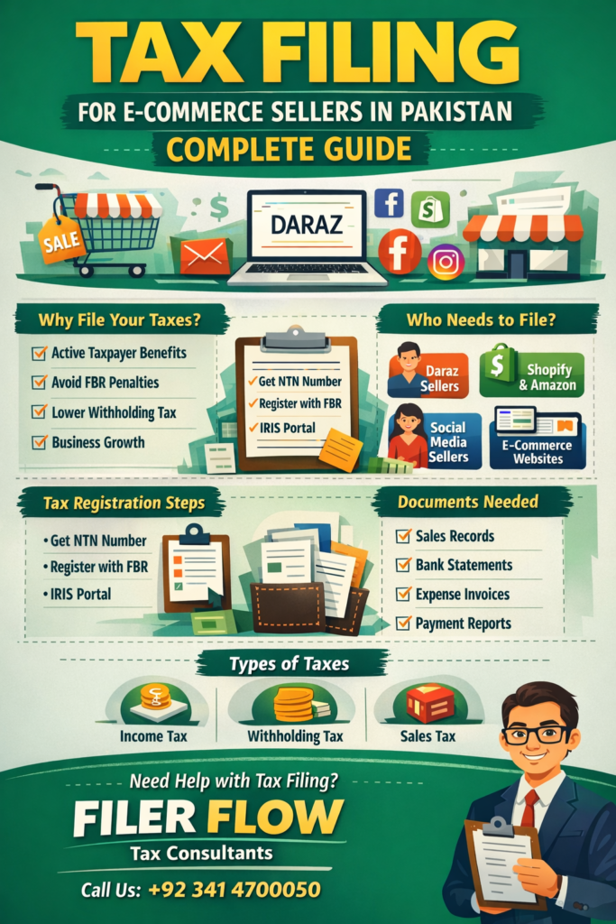 Tax Filing for E-Commerce Sellers in Pakistan-Complete Guide 2026