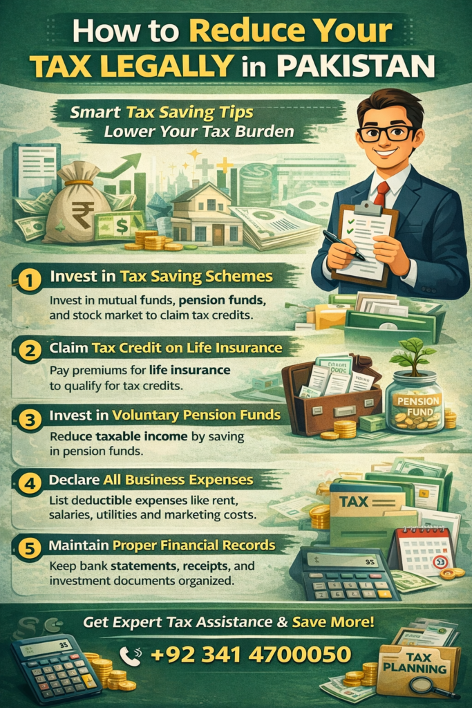 How to Reduce Your Tax Legally in Pakistan-Complete Tax Saving Guide